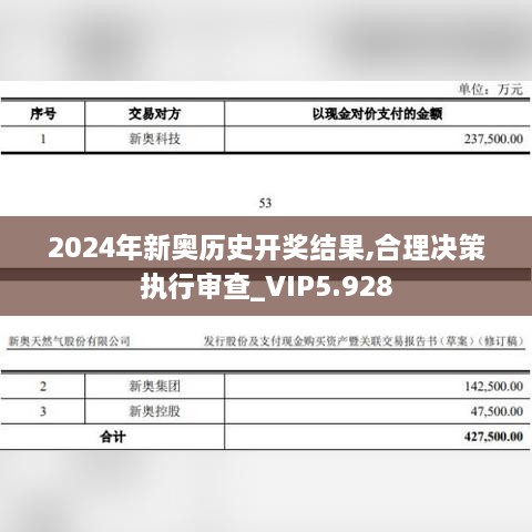 2024年新奥历史开奖结果,合理决策执行审查_VIP5.928