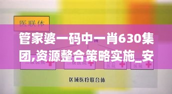 管家婆一码中一肖630集团,资源整合策略实施_安卓款5.807