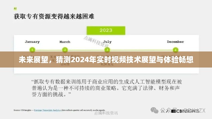 2024年实时视频技术展望与体验畅想，未来趋势及挑战分析