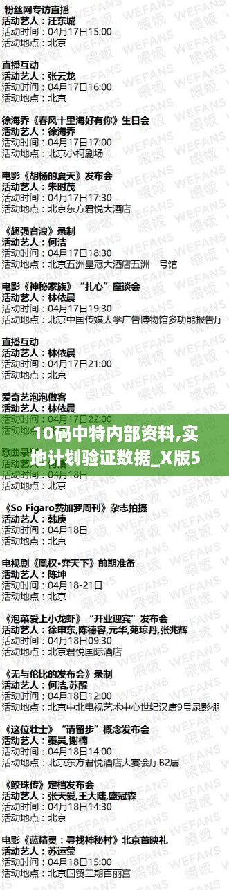 10码中特内部资料,实地计划验证数据_X版5.108