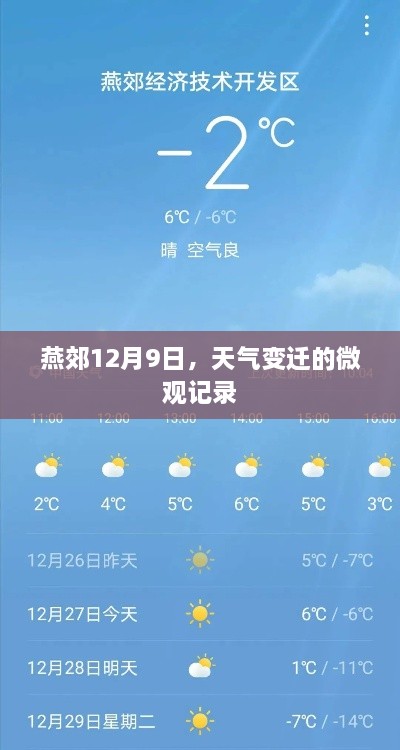 燕郊12月9日天气变迁细部观察纪实