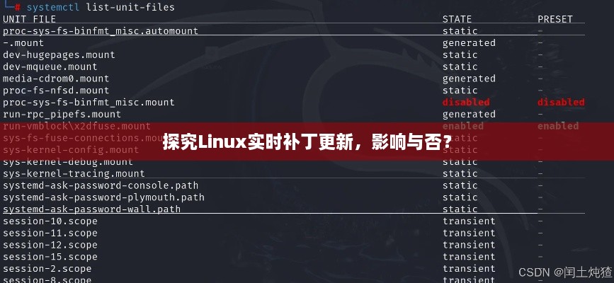 Linux实时补丁更新的影响探究