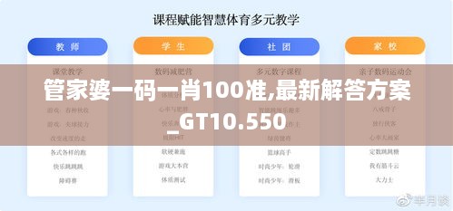 管家婆一码一肖100准,最新解答方案_GT10.550