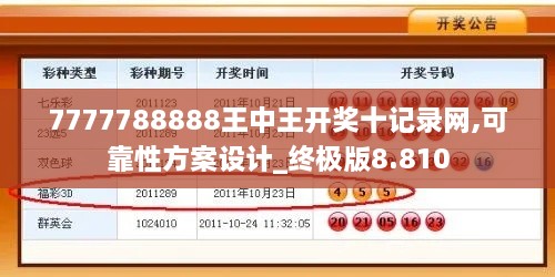 7777788888王中王开奖十记录网,可靠性方案设计_终极版8.810