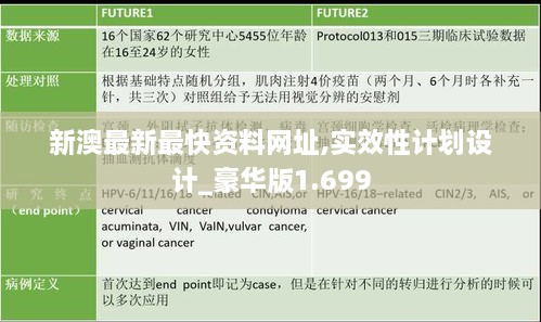 新澳最新最快资料网址,实效性计划设计_豪华版1.699