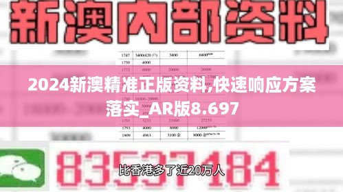 2024新澳精准正版资料,快速响应方案落实_AR版8.697