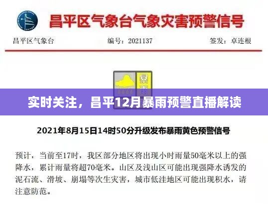 昌平暴雨预警直播解读，实时关注与预警分析