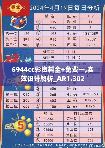 6944cc彩资料全+免费一,实效设计解析_AR1.302