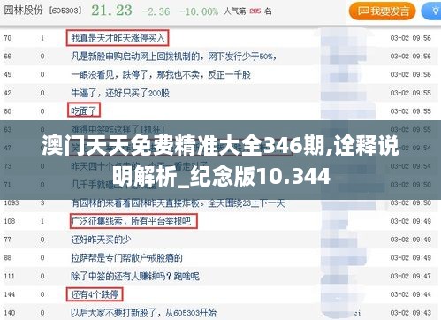 澳门天天免费精准大全346期,诠释说明解析_纪念版10.344