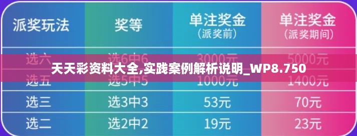 天天彩资料大全,实践案例解析说明_WP8.750