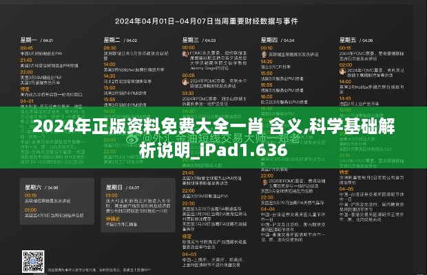 2024年正版资料免费大全一肖 含义,科学基础解析说明_iPad1.636