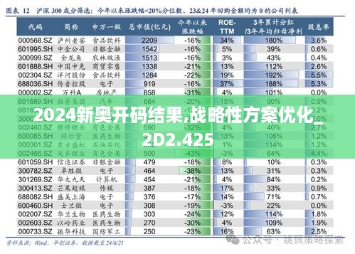 2024新奥开码结果,战略性方案优化_2D2.425