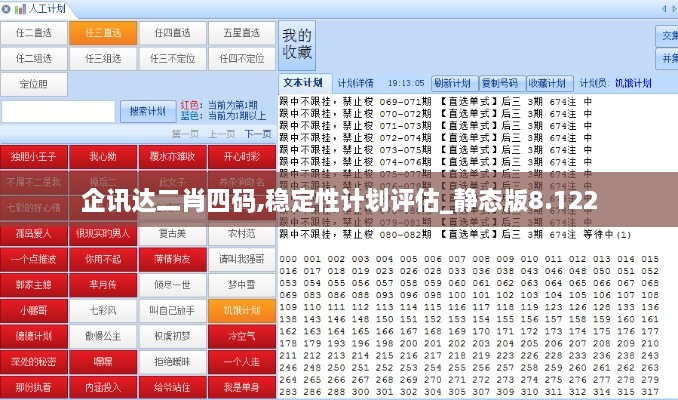 企讯达二肖四码,稳定性计划评估_静态版8.122