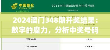 2024澳门348期开奖结果：数字的魔力，分析中奖号码的规律