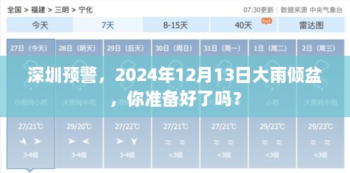 深圳预警，2024年12月13日暴雨来袭，你准备好了吗？