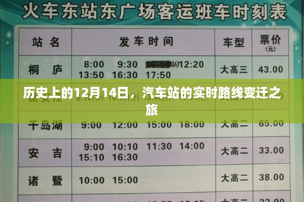 历史上的十二月十四日，汽车站实时路线变迁之旅回顾