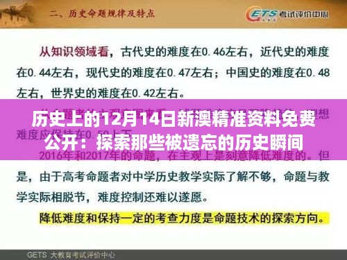 历史上的12月14日新澳精准资料免费公开：探索那些被遗忘的历史瞬间