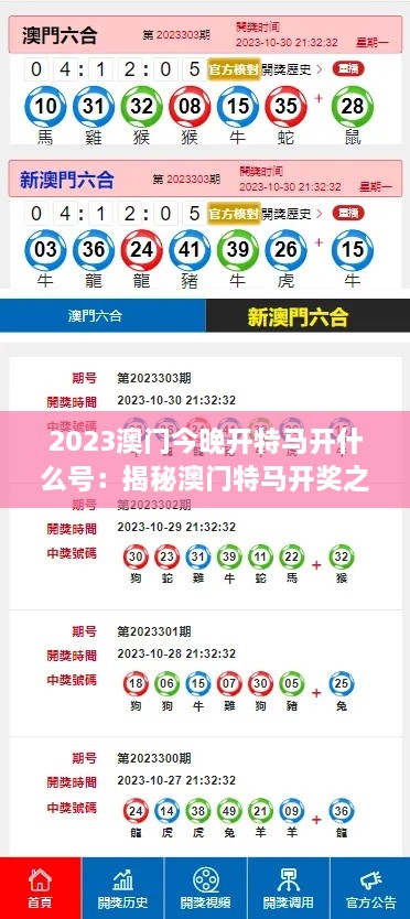 2023澳门今晚开特马开什么号：揭秘澳门特马开奖之夜的神秘与刺激