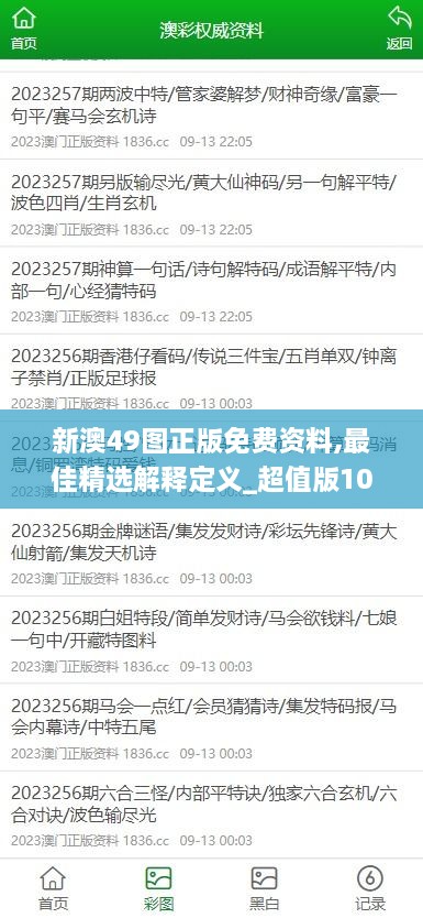 新澳49图正版免费资料,最佳精选解释定义_超值版10.971