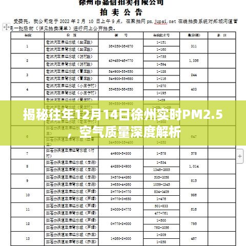 揭秘徐州往年12月14日空气质量深度解析，PM2.5实时数据与空气质量探讨