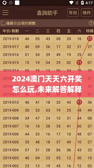 2024澳门天天六开奖怎么玩,未来解答解释定义_BT10.960