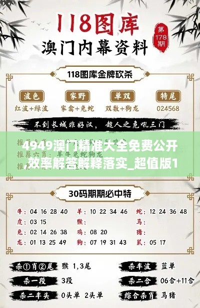 4949澳门精准大全免费公开,效率解答解释落实_超值版15.714