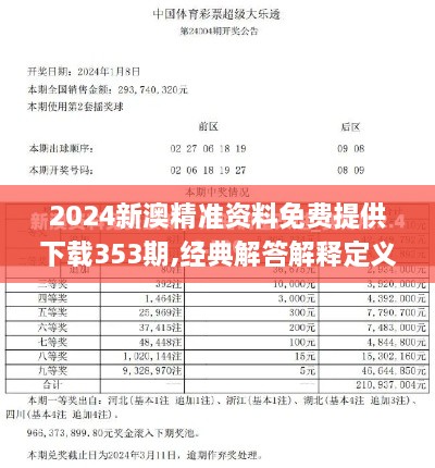 2024新澳精准资料免费提供下载353期,经典解答解释定义_复刻版10.455