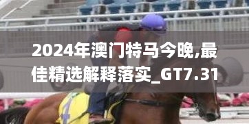 2024年澳门特马今晚,最佳精选解释落实_GT7.313