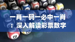 一肖一码一必中一肖：深入解读彩票数字标配对技巧与预测的科学性