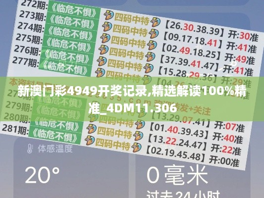 新澳门彩4949开奖记录,精选解读100%精准_4DM11.306