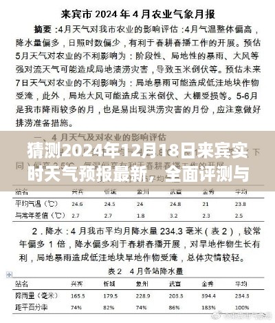 2024年12月18日来宾天气预报，全面评测与实时介绍