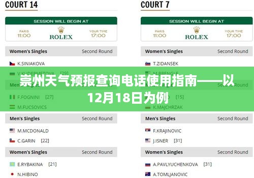 崇州天气预报查询电话使用指南，以12月18日天气预报为例详解