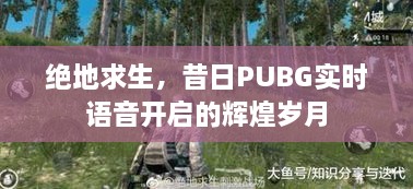 绝地求生，PUBG实时语音开启的辉煌时代