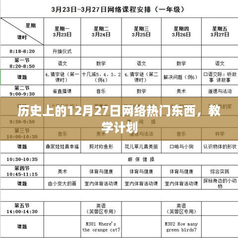 历史上的十二月二十七日网络热门事件回顾与教学计划安排