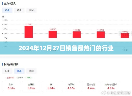 2024年12月27日最热门销售行业概览