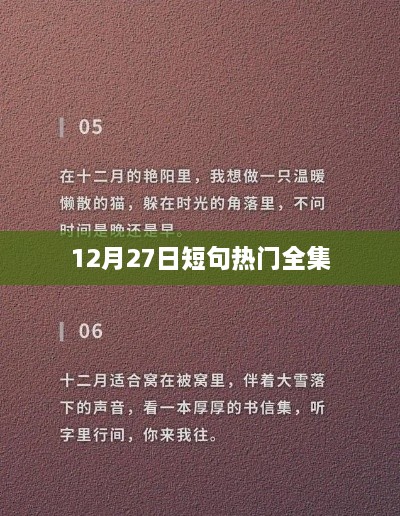 12月27日短句热门集锦