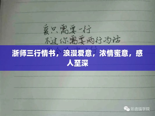 浙师三行情书，浪漫爱意，浓情蜜意，感人至深