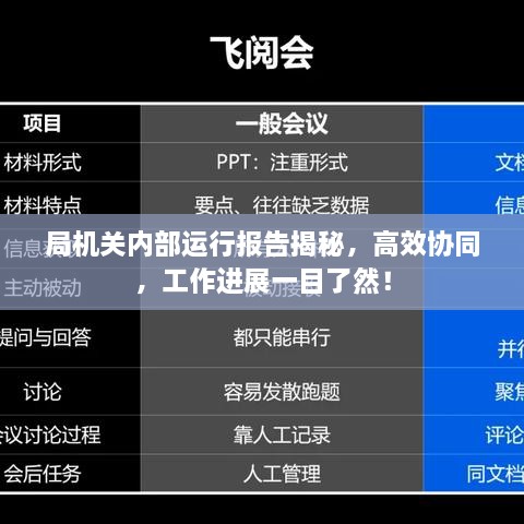 局机关内部运行报告揭秘，高效协同，工作进展一目了然！