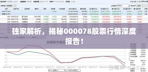 独家解析，揭秘000078股票行情深度报告！