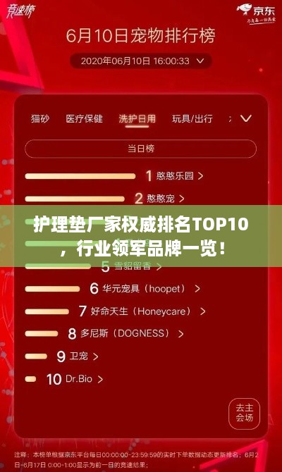 护理垫厂家权威排名TOP10，行业领军品牌一览！