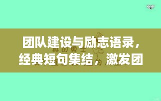 团队建设与励志语录，经典短句集结，激发团队力量！