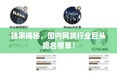 独家揭秘，国内网贷行业巨头排名榜单！