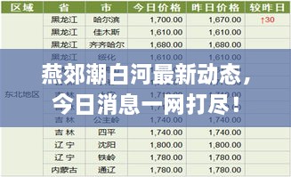 燕郊潮白河最新动态，今日消息一网打尽！