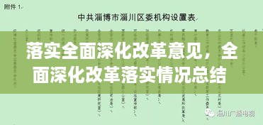 落实全面深化改革意见，全面深化改革落实情况总结 